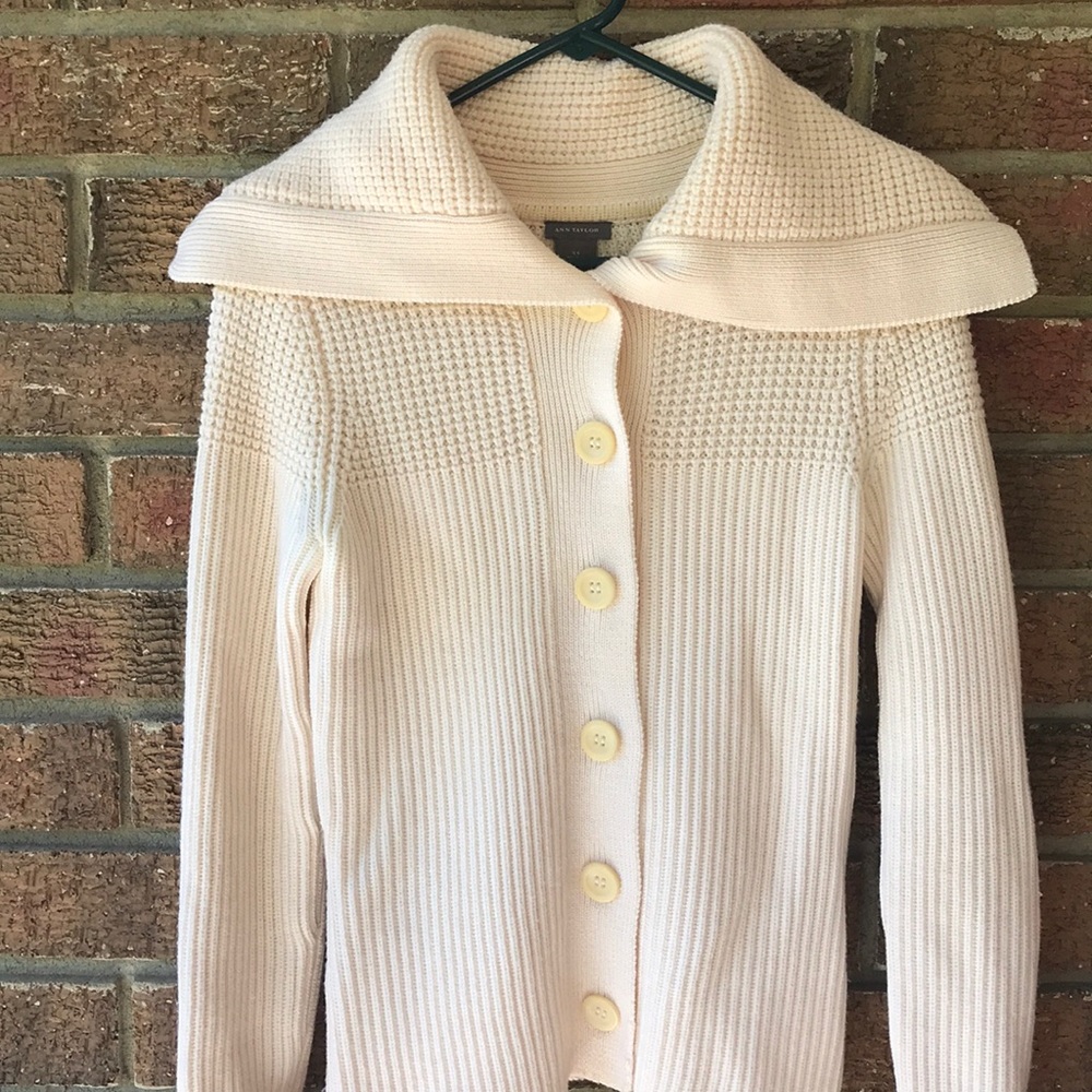 Ann Taylor Button Down Knit Sweater Size XS